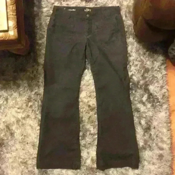 Black corduroy Loft pants - Picture 1 of 3